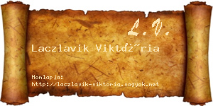 Laczlavik Viktória névjegykártya